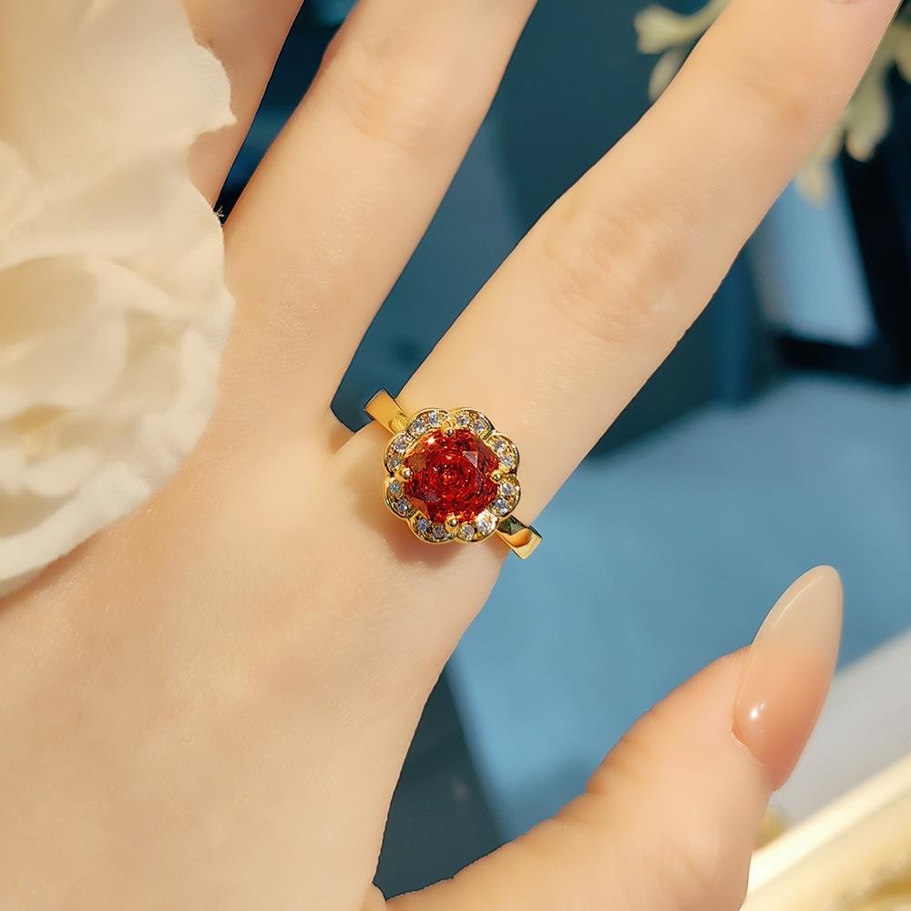 Octagonal Millennium Rose Cut Paraiba Necklace Pendant High Carbon Diamond Set Tourmaline Diamond Stud Earrings Colorful Ring