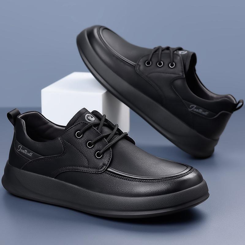 2026 New Men's Soft Bottom Business Shoes Fashion Genuine Leather Oxford Shoes Comfy Casual Leather Retro Versatile Board Shoes