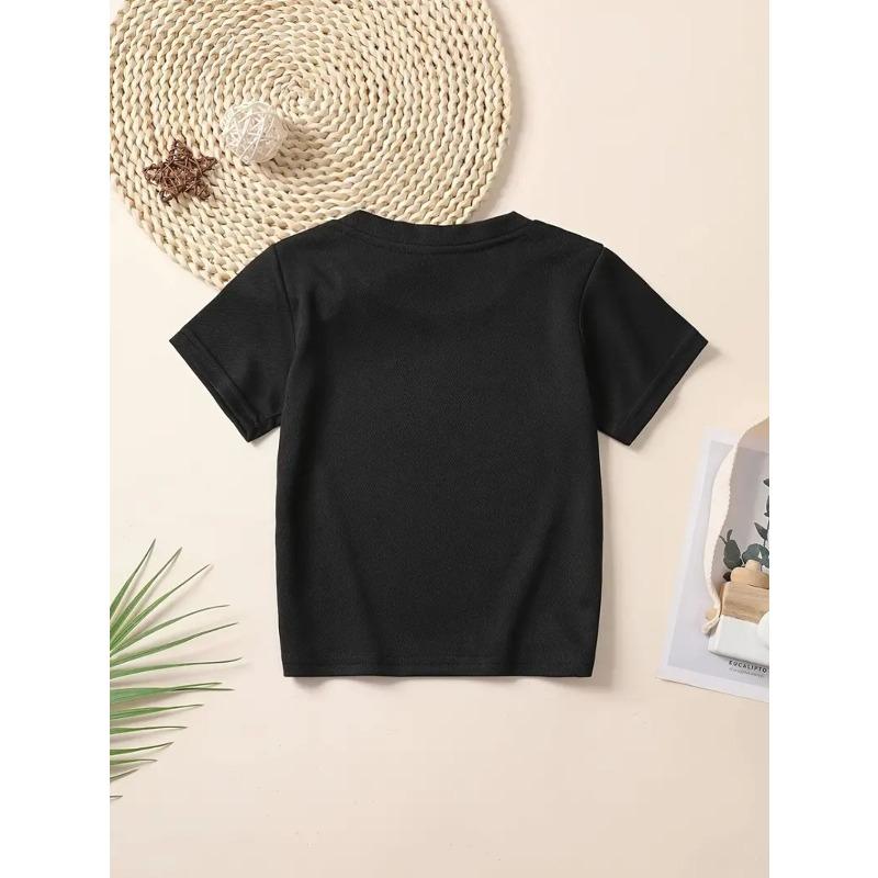 Cute Little Bee Cartoon Print Kids' T-Shirt Boy And Girl Breathable Short Sleeve Top Summer New Base Layer