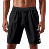 Men's Elastic Waist Shorts for Summer Wear Loose Linen Beach Casual Solid Color Five-point American Shorts