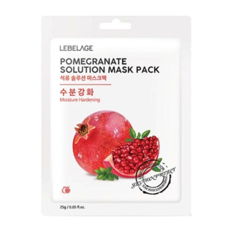 [Lebelage] Pomegranate Solution Mask Pack (25g) x 10ea Set – Vitalizing, Firming & Radiant Glow