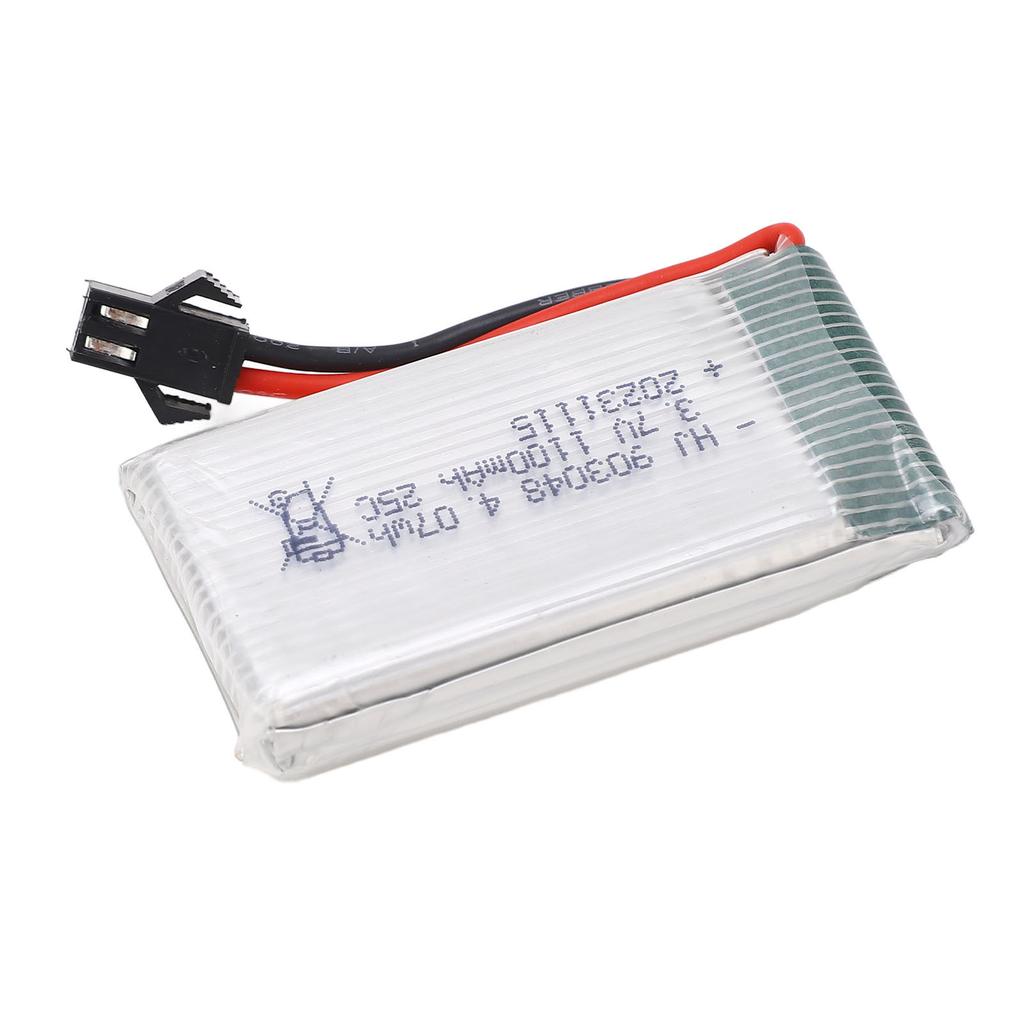 RC Aircraft Lithium Battery 3.7V 1100mAh with SM Black Plug Drone Lipo Battery for H5P for X5SW