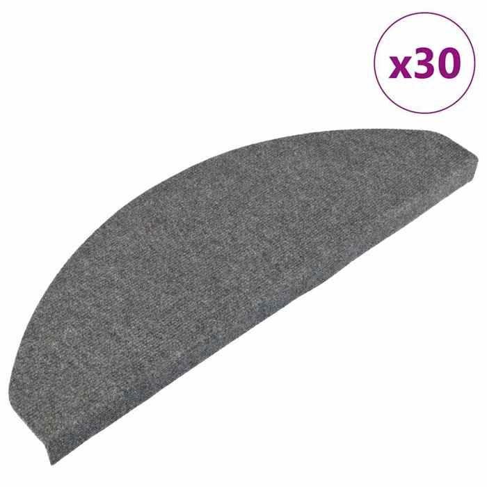 VidaXL Self-Adhesive Stair Treads 30 Pcs Grey 65x22.5x3.5 Cm, Tread, Tread Mat 3365912