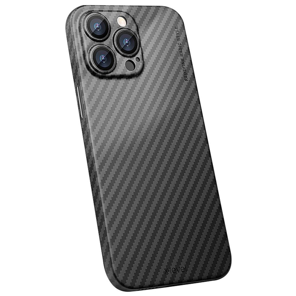 

X-LEVEL Чехол для iPhone 16 Pro Max Тонкий Жесткий ПК Чехол для телефона Текстура углеродного волокна A