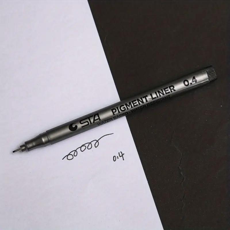 1pc Pigment Liner Pigma Micron Ink Marker Pen 0.05 0.1 0.2 0.3 0.4 0.5 0.6 Different Tip Black Fineliner Sketching Pens