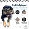Dog Raincoat, Water Resistant, Adjustable, Cool Design (Dark Blue, X-Large)