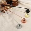 Stainless Steel Candle Extinguisher Bell Shape Cover Anti-Slip Candle Stopper Wick Snuffer with Long Handle