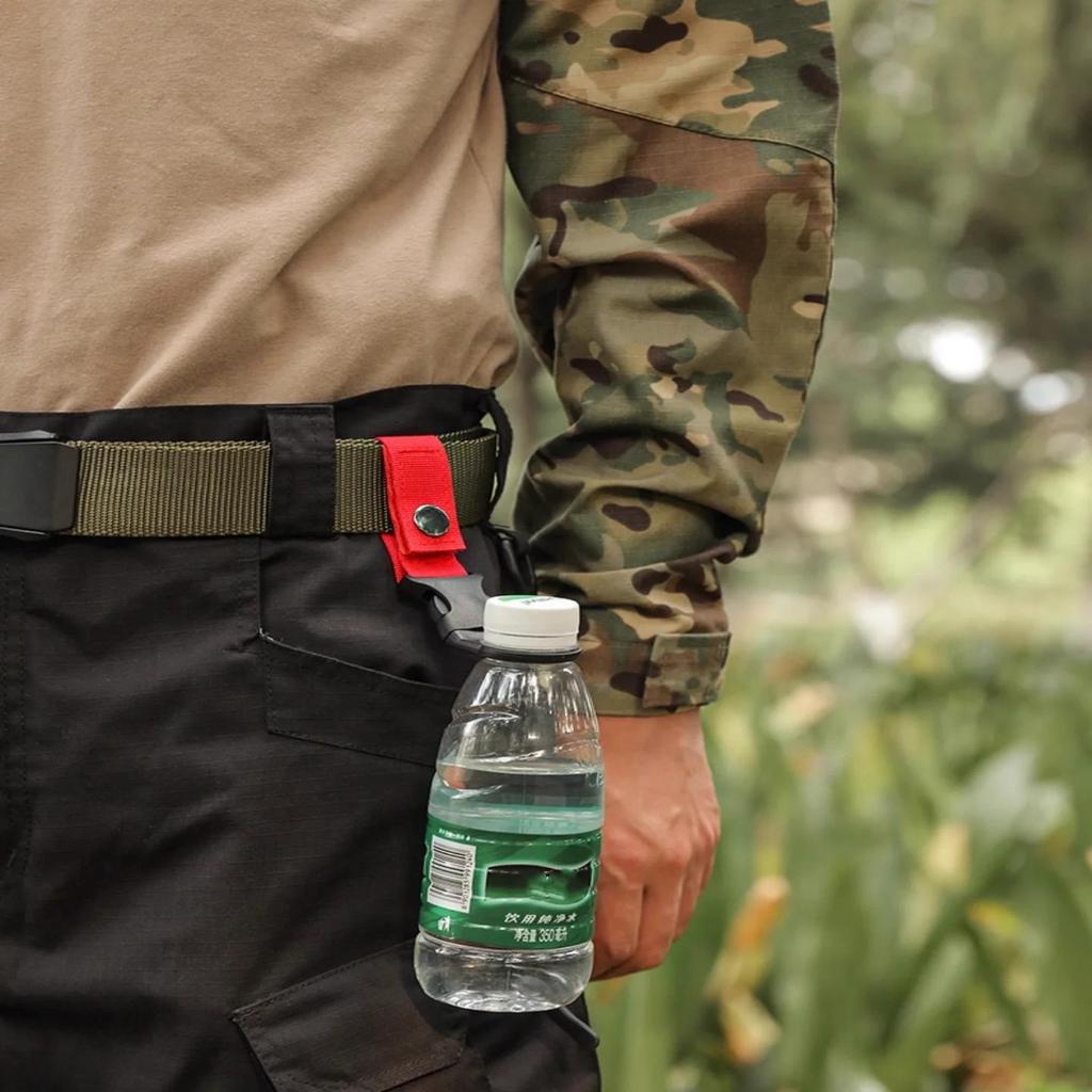 Webbing Water Bottle Holder Climbing Carabiner Belt Backpack Hanger Hooks Clip Multifunction Water Bottle Nylon Buckle Hook Clip 4