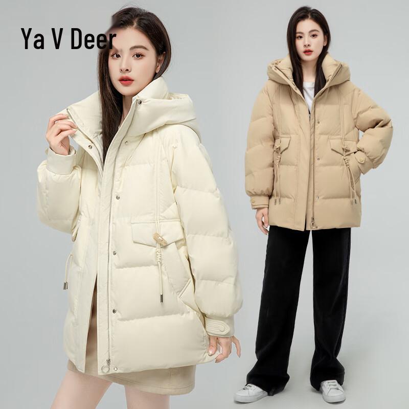 Yalu Women's Mid-Length Hooded Down Jacket