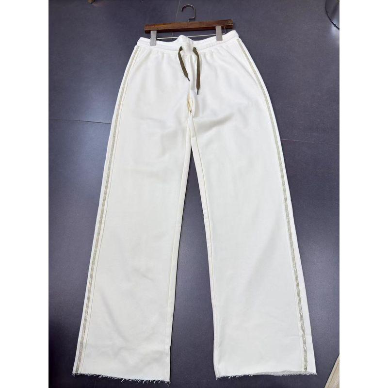 

Прозрачный хвост на конец года ~ Экспортный повседневный модный изысканный спортивный костюм из хлопка абрикосового цвета с контрастной отделкой Light apricot pants/low waist L-XL