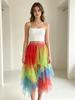 2023 Trendy High-Waisted Irregular Fairy Mesh Skirt - Korean Spring Style