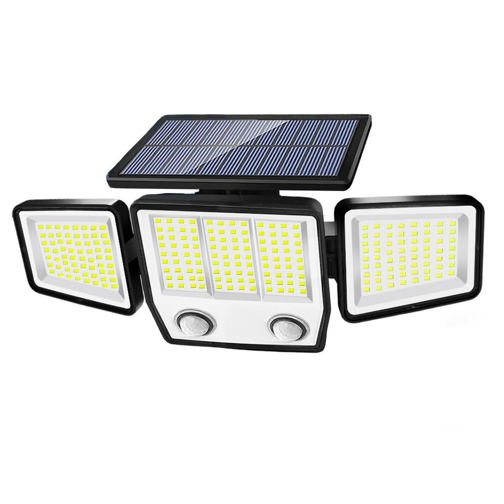 Upgraded 286LED Solar Motion Sensor Light Battery Indicator IP65 Waterproof Dusk To Dawn Outdoor Security Flood Wall Lamp Garden