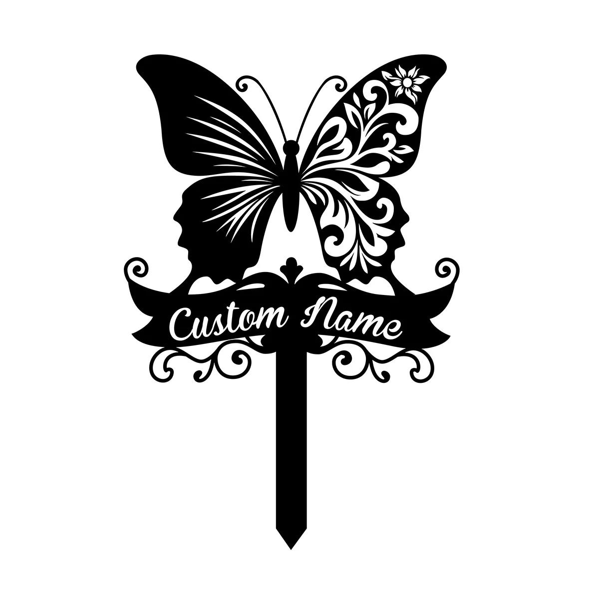 

Металлические Бабочки Садовые Колышки Набор из 2 шт., Уличный Декор для Цветов, Украшение-Колокольчик, Подарок - Арт-Объект для Сада чёрный