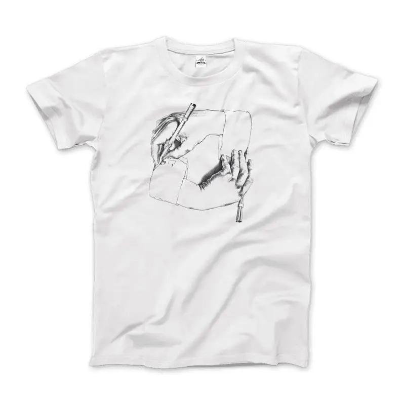 Mc Escher Hand Drawing Art T Shirt S разноцветный