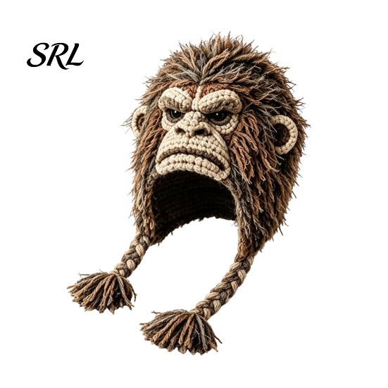 Handmade Yarn Crafts Animal Hood Hat Crochet Kit, DIY Earflap Craft Kits for Teens Cute Crafting Project Adults Teens, Gift Making Kit
