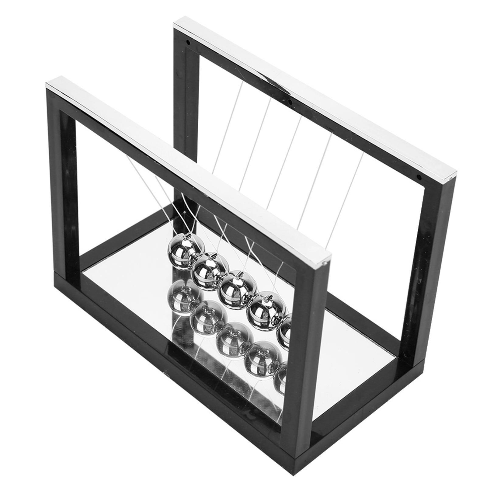 

Pendulum Ball Decoration Craft Children Toy Gift Educational Science Tool with MirrorBlack