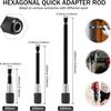 1/4 Inch Hex Shank Bit Holder, Portable Socket Drill Bit Holder, Quick Change Alloy Long and Short Drill Bit Extension Bar, Keychain Screwdriver Bits