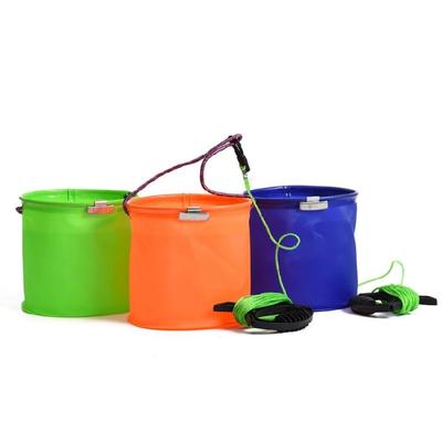 Angelbecken Angelausrüstung EVA Angelkübel Angeltasche mit Seil Fisch Angel Eimer Behälter Faltbare Tacklebox