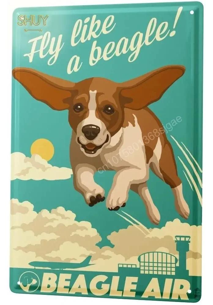 Beagle Dog Metal Tin Sign Please Sit Yourself The Best Sit In The House Printing Poster Bathroom Home Art Wall Decoration Pla