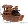 Didiseaon Micro Boat Figurine Landscape for Fish Tank, 3Inch Mini Ceramic Vintage Boat Ornament for Garden Bonsai Sand Table Crafts
