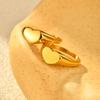 Stainless Steel Heart Rings For Women, Gold Plated Signet Pinky Ring Non-tarnish Jewelry