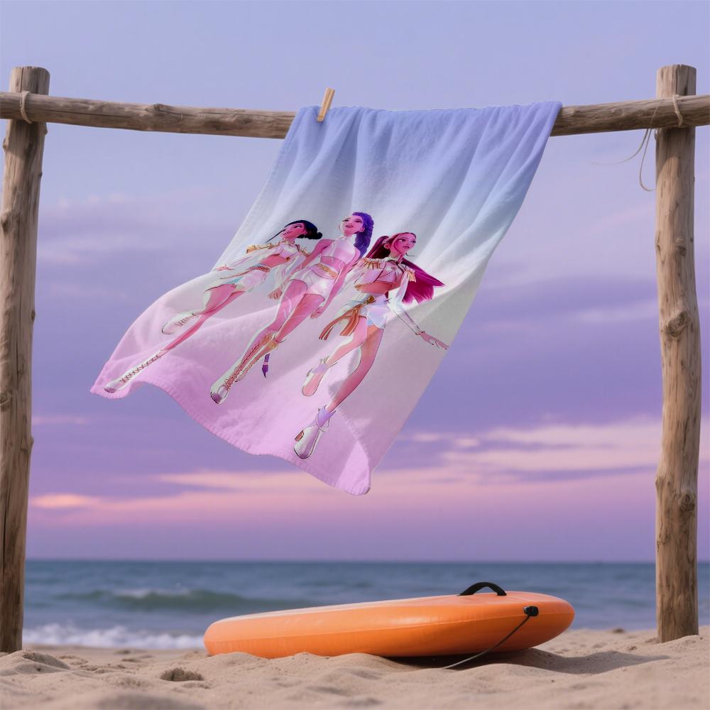 KPop D-Demon HH-Hunters Quick Drying Bath Towel Microfiber beach towel light weight swimming camping yoga beach out