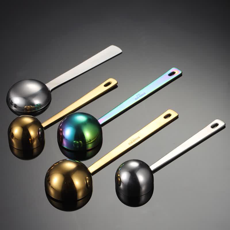Qianxing 304 Stainless Steel 15ml Rose Gold Measuring Spoon (5-Pack)
