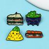 Adorable Anime Character Fruit Brooch - Creative Metal Badge for Kids' Backpacks