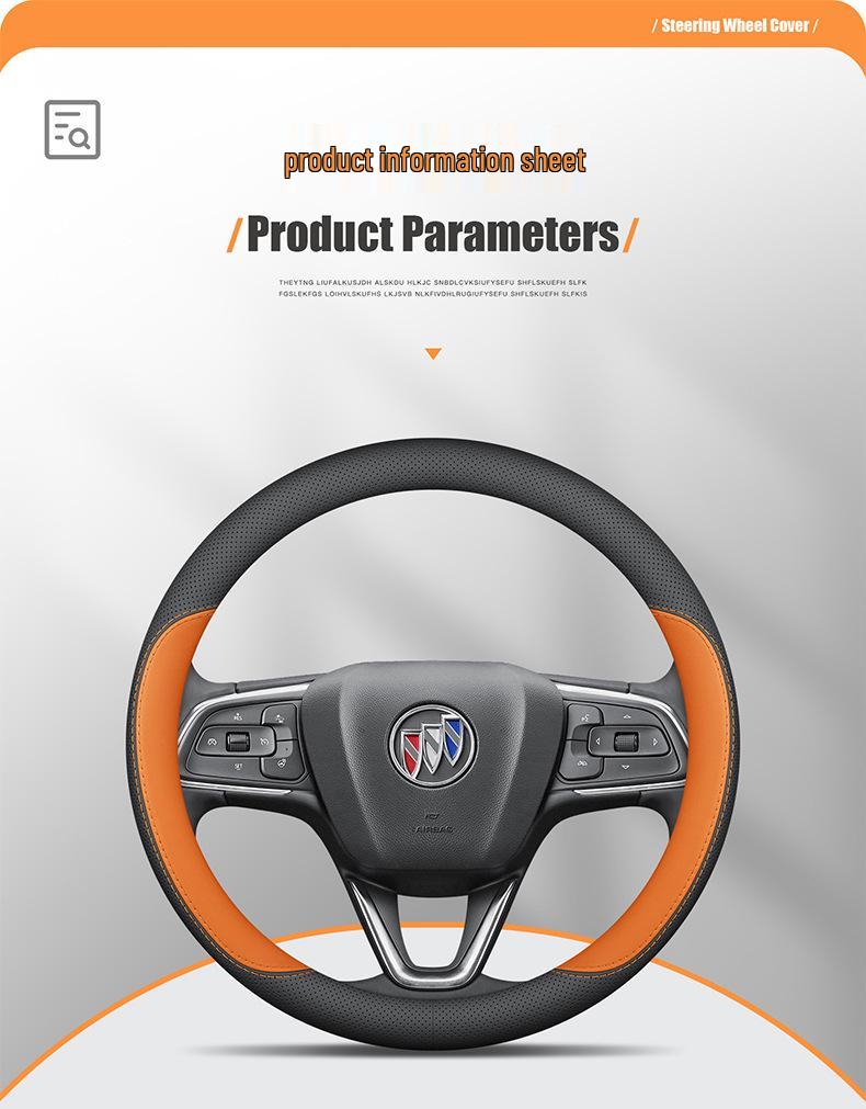 Buick Car Steering Wheel Cover: Genuine Leather for Angkewei Plus, LaCrosse, Regal, Verano, Velite 6, GL8