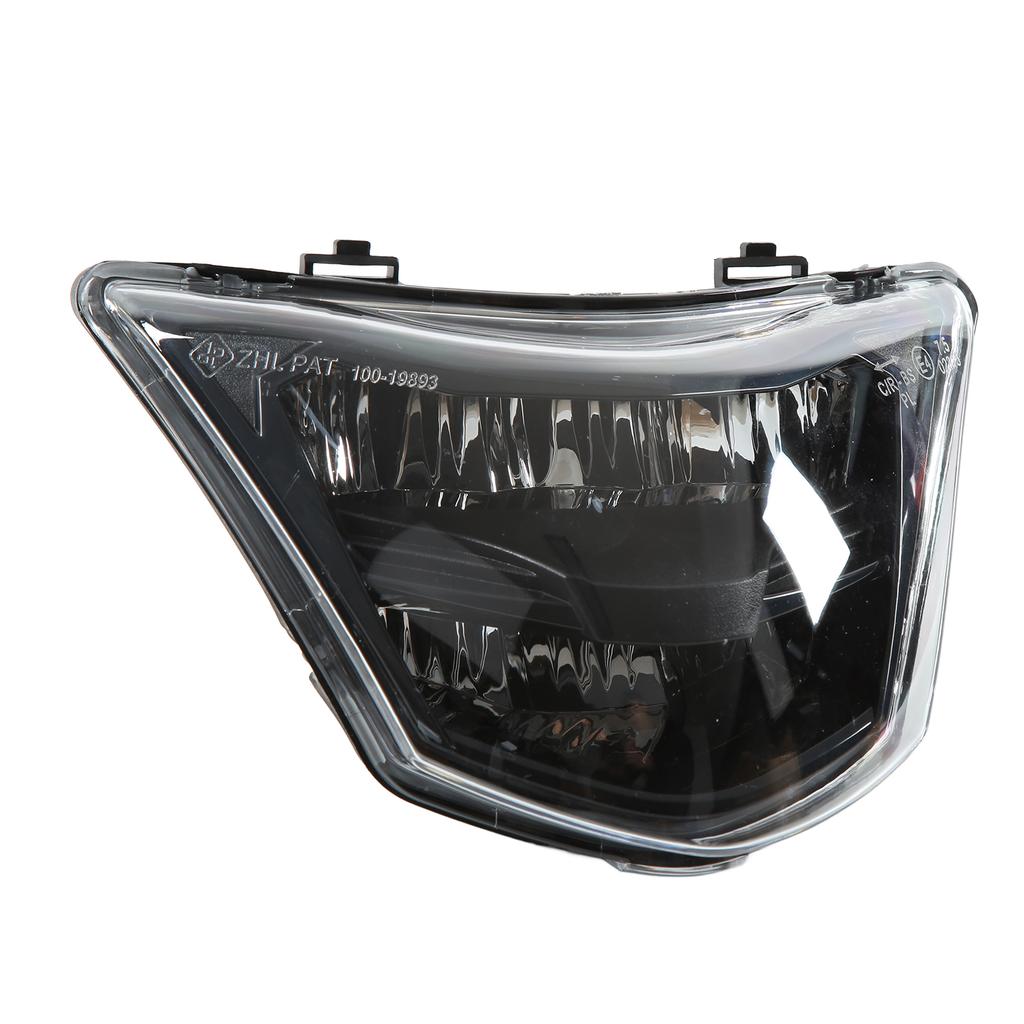 Motorradscheinwerfer Fernlicht Weiße Beleuchtung Wasserdicht Hohe Helligkeit Ersatz für LC135‑V1 Transparente Linse