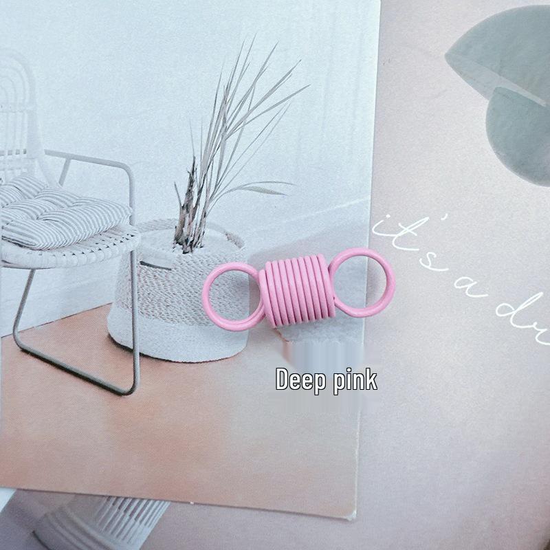 Colorful Enamel Spiral Stretch Spring Buckle 8-Shape Double Circle Connector for DIY Jewelry Accessories