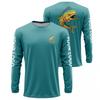 Mens Quick-Dry Fishing Shirt With Print UV Protection Breathable Long Sleeve Outdoor Sports