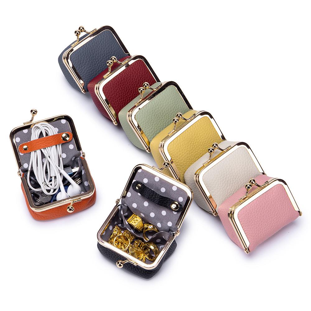 Genuine Leather 5-in-1 Travel Jewelry Organizer - Compact Coin Purse, Mini Ring Box & Necklace Case with Anti-Tarnish Lining