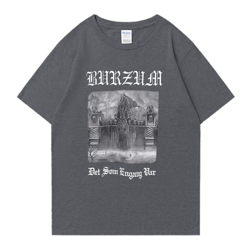 Vintage Hip Hop Burzum Band Printed streetwear Men Women Death rock Heavy metal short sleeve t-shirts Unisex 100% Cotton T shirt