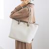 Breath TOPKAPI RIPPLE Leather Handle A4 Tote Bag (Ivory)