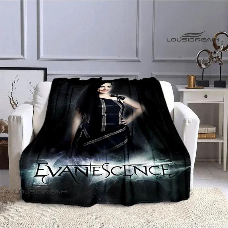 EvaneScence Band Retro Printed Blanket Fashion Warm Blankets Flannel Blanket Bed Linings Home Travel Blankets Birthday Gift
