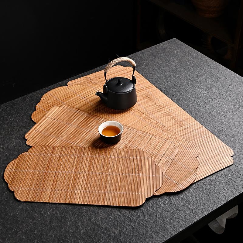 Creative Handmade Bamboo Tea Mat Craftsmanship Kung Fu Tea Set Accessories Tea Making Insulation Mat Bamboo Mat Dry Tea Mat