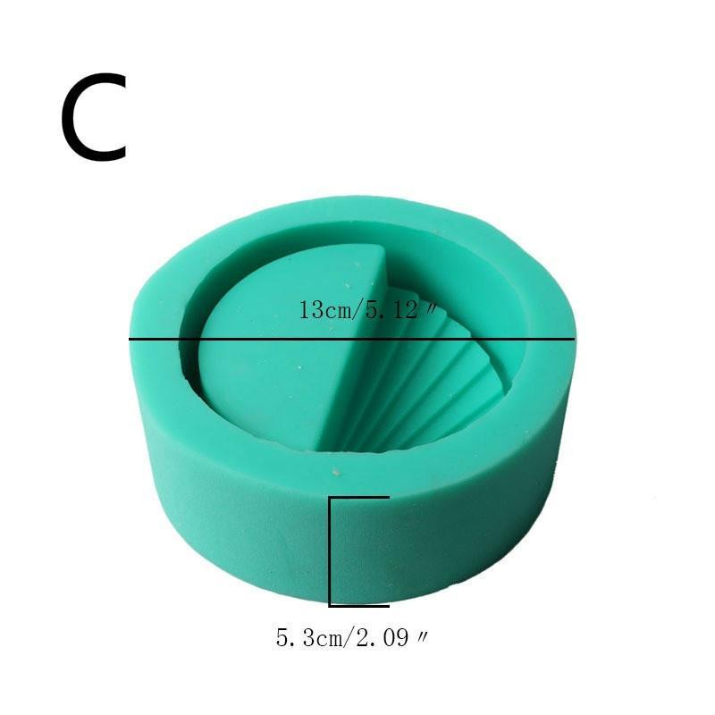 commodity Silica Gel Silicone Mold Cement Succulent Flower Pots Inside The Semi Circular Combination Square