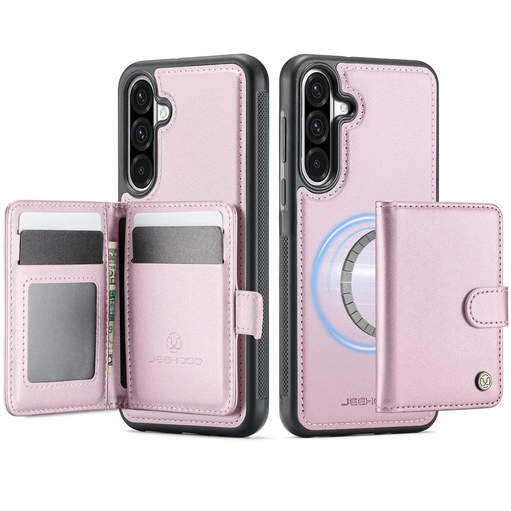 Brieftaschenhülle für Samsung Galaxy A56 A55 A54 A53 A52 A36 A35 A26 A25 A24 A17 A16, Premium 2-in-1 Abnehmbarer Magnetischer Kartenhalter