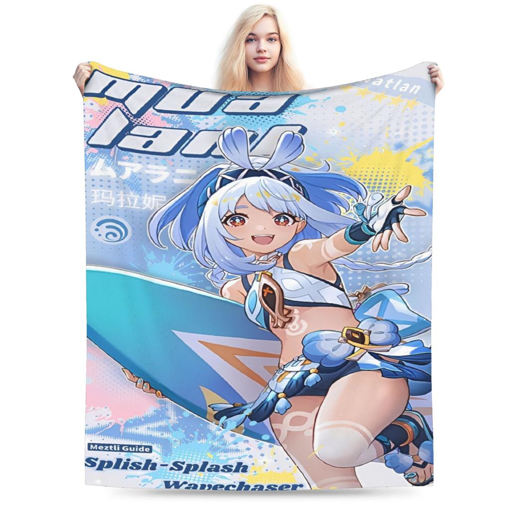 genshin impact game Accessories Blankets Soft Flannel Throw Blankets Comfortable Plush Thin Quilt