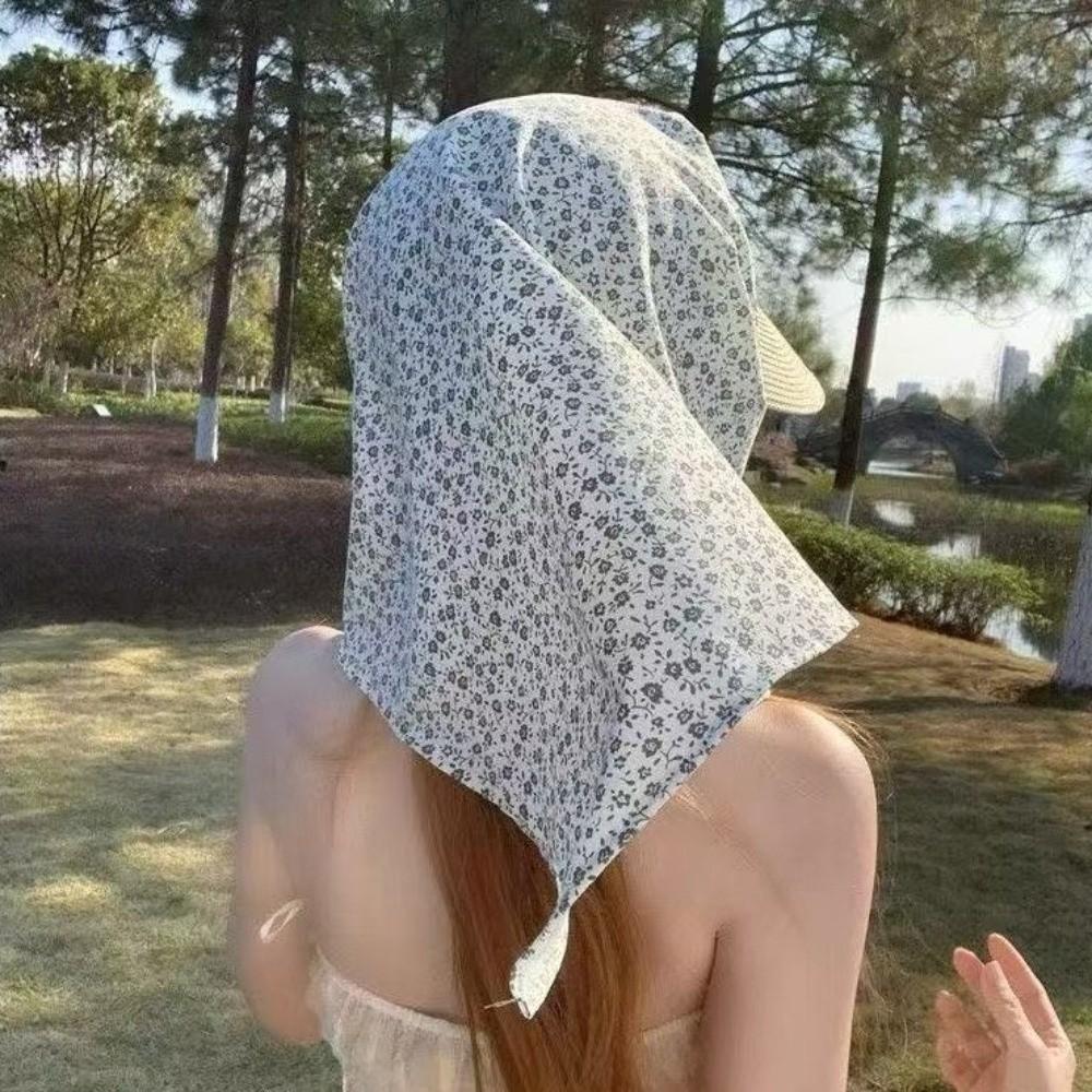 Korean Style Headscarf Baseball Hat Pentagram Strappy Bandana Hat Fashion Scarf Baseball Cap  Girl