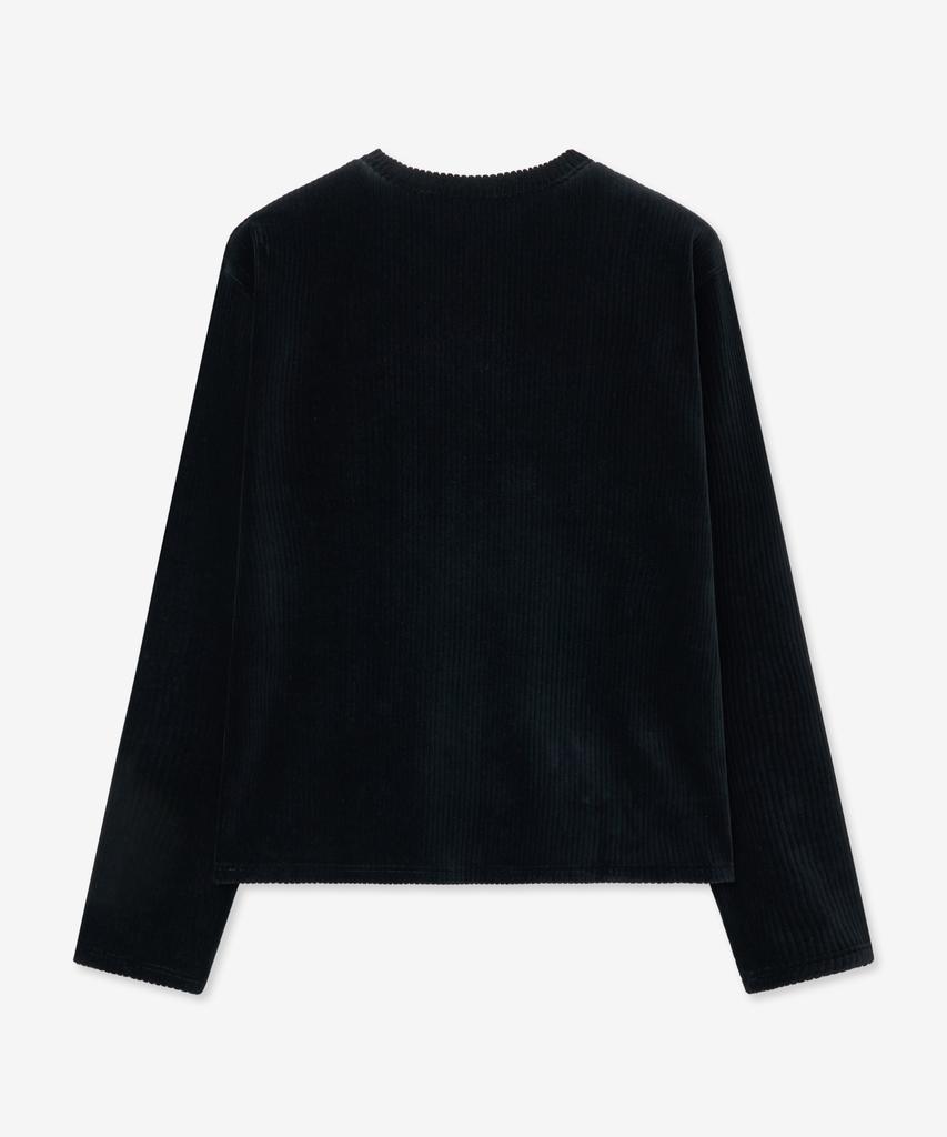 MINAV Velour Crop Long Sleeve [Black]