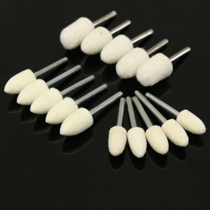 Fixture Felt Buffing Wheels Power Tool 25pcs Parts White Silver Buffer Disc
