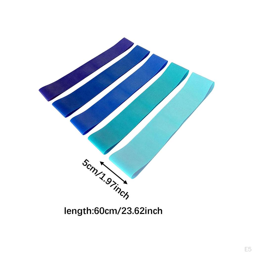 5 Pieces Resistance Bands for Working Out Elastic Exercise Band Women Men Sturdy Workout