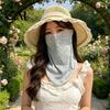 Sunscreen Mask for Driving Women Face Neck Sun Protection Mask, Cotton Dot Print UV Cover, Foldable Gaiter Scarf Cycling Camping Outdoor Travel
