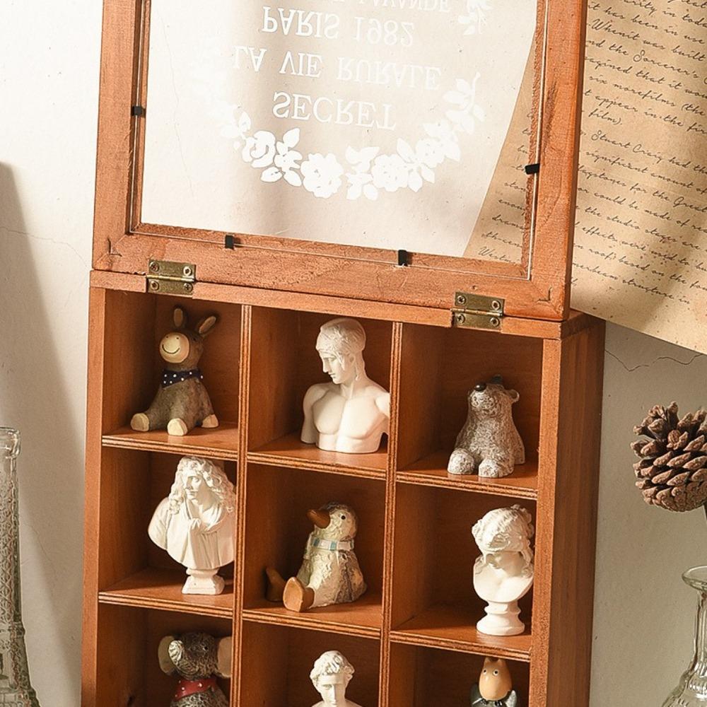 with Lid Necklace Display Case Nine-grid Women Jewelry Box Jewelry Storage Box  Desktop