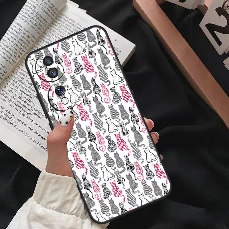 Funny Cat Collage Case For Honor 70 50 90 Lite 8X 9X X6 X7 X8 X9 Honor X8a X9a X7a X6a Magic 5 Pro Cover