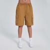 Reebok Solid Color Multi-Pocket Loose Fit Cargo Shorts Unisex Shorts Moss-Yellow 24SRM603UGY3