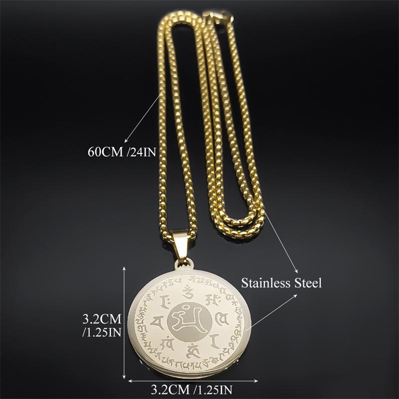 Pendant, Buddhist scriptures, Buddha statues, jewelry, necklace