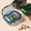 Cutie de pastile portabilă, rezistentă la umiditate, cu 3 compartimente pentru Dimineață, Prânz și Seară